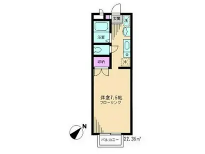 キロロ弐番館(ワンルーム/2階)の間取り写真