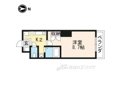 AMBOISE(1K/1階)の間取り写真