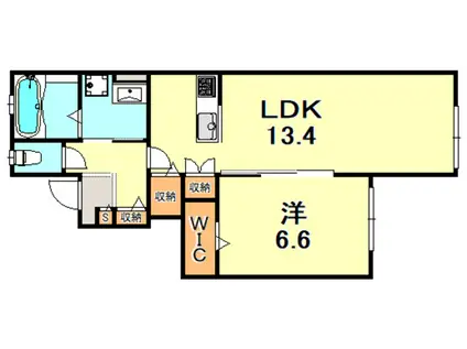 メゾンド・メルヴェーユ須磨(1LDK/1階)の間取り写真
