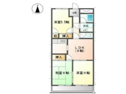 ENJYO II(3LDK/2階)の間取り写真