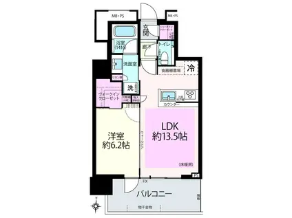 THE TOWER 湘南辻堂(1LDK/7階)の間取り写真