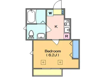 YU ユー(1K/1階)の間取り写真