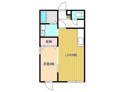 JCCAP(1LDK/2階)の間取り写真