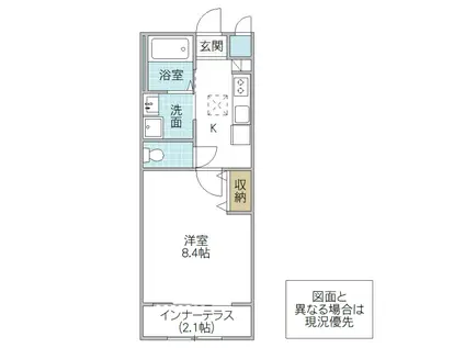 PRECIOUS ONE 翔(1K/1階)の間取り写真