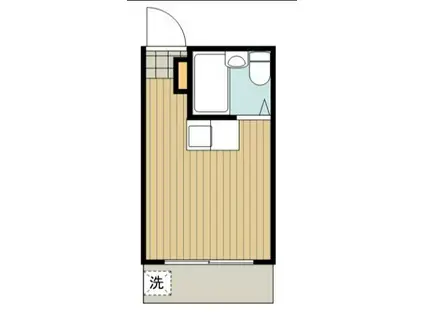 グリーンハイツ5(ワンルーム/1階)の間取り写真