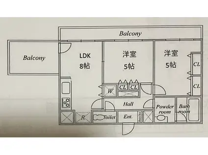 アーハンハウス亀戸(2LDK/3階)の間取り写真