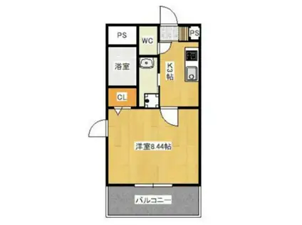 WISTERIA(1K/5階)の間取り写真