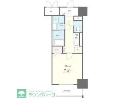 シャルマンソワレ名駅(1K/9階)の間取り写真