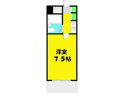 サンライズ千代崎(1K/3階)の間取り写真