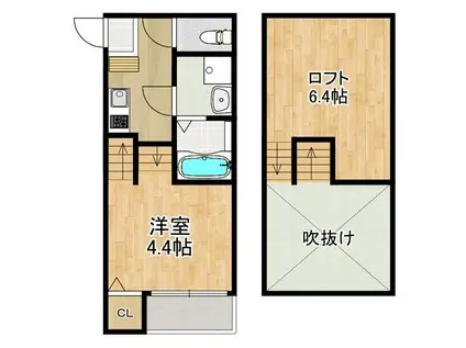 MODERN PALAZZO 小船越 SUNNY HILL(1SK/1階)の間取り写真