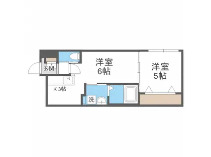 ルーヴェ2・13(1LDK/4階)の間取り写真