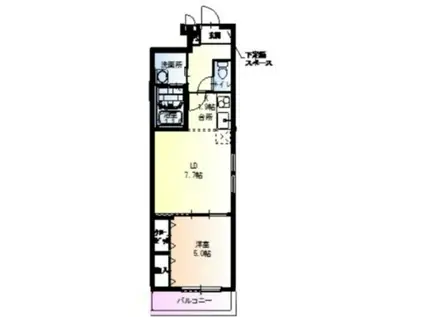 フジパレス瑞光II番館(1LDK/1階)の間取り写真