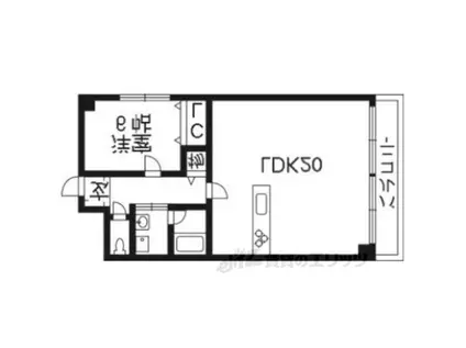 レジデンス桂川(1LDK/2階)の間取り写真