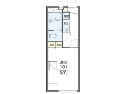 レオパレスMOEGI(1K/2階)の間取り写真