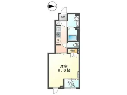 スターテラス雲山(1K/1階)の間取り写真