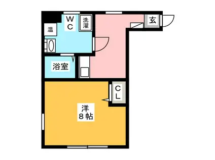 コンポジット清澄庭園(1K/1階)の間取り写真