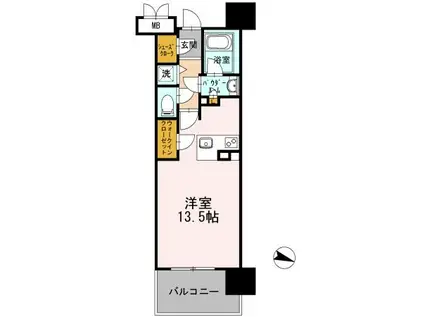 ロイヤルパークスERささしま イースト(ワンルーム/8階)の間取り写真