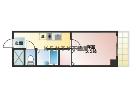 アストラルグラミ阿倍野(1LDK/1階)の間取り写真