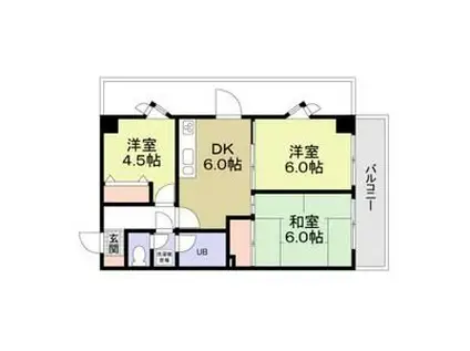 ラポール(1LDK/1階)の間取り写真