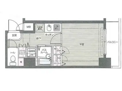 トーシンフェニックス日本橋人形町(1K/9階)の間取り写真
