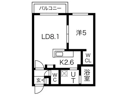 マルベリーフィールド宮の沢2・1(1LDK/4階)の間取り写真