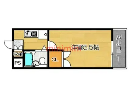 レリーサ真上(1K/2階)の間取り写真