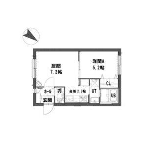 グランメール琴似(1LDK/4階)の間取り写真