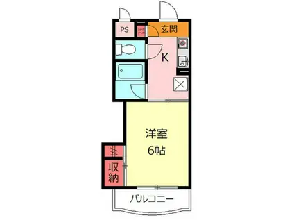 長島ビル(1K/3階)の間取り写真