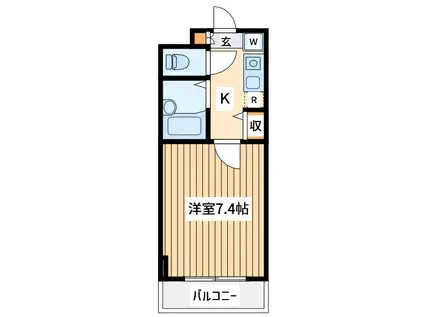 エポックエーエスエー(1K/1階)の間取り写真