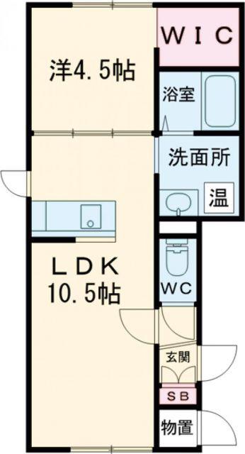 GARRRI(1LDK/1階)の間取り写真