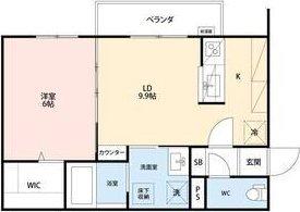 CASA IN COLLINA(1LDK/3階)の間取り写真
