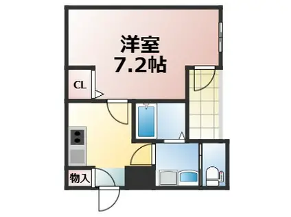 アッシュメゾン今里(1K/2階)の間取り写真