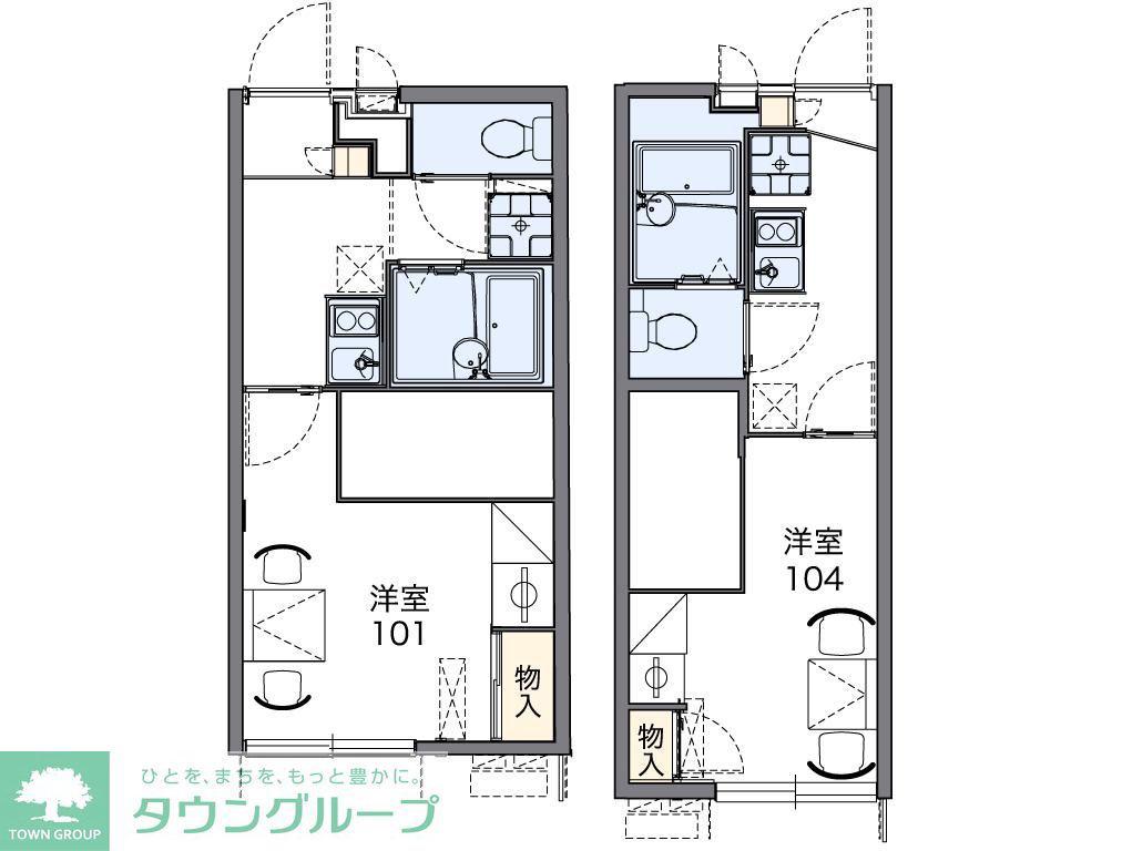 レオパレスさくら(1K/1階)の間取り写真
