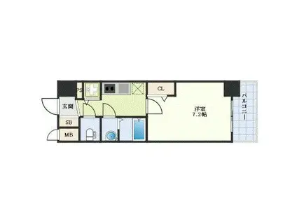 エスリード金山ル・グラン(1K/15階)の間取り写真