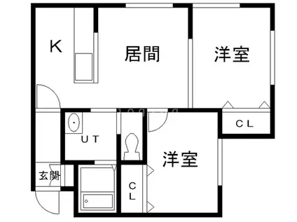 ストリーム(2LDK/1階)の間取り写真