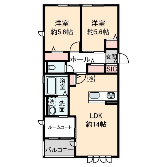 STELLA COURTII(2LDK/2階)の間取り写真