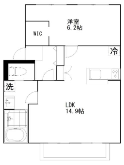 プールアネックス(1LDK/2階)の間取り写真