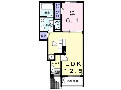 阪急伊丹線 伊丹駅(阪急) 徒歩24分 2階建 新築(1LDK/1階)の間取り写真