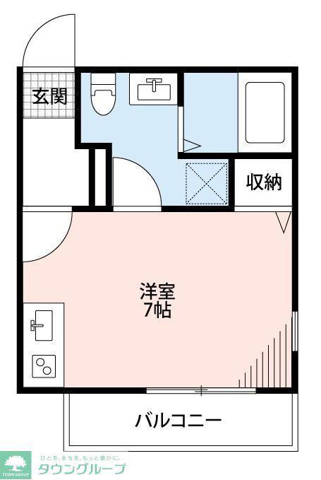 PRECIOUS EARTH逆井(1K/1階)の間取り写真
