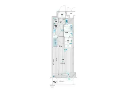 メインステージ浅草橋II(1K/3階)の間取り写真
