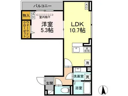 DBLESS横濱岸根公園I(1LDK/2階)の間取り写真