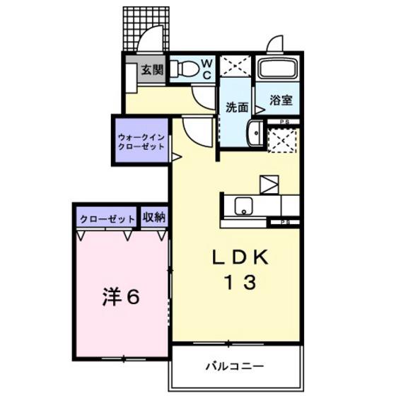 TOWA(1LDK/1階)の間取り写真