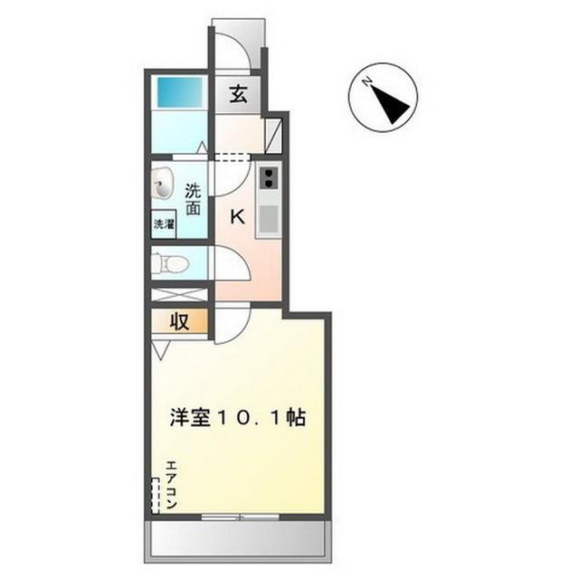 YS SQUARE 93(1K/1階)の間取り写真