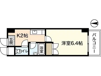 サンパレス横川(1K/8階)の間取り写真