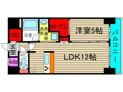 アーバネックス本町I(1LDK/8階)の間取り写真