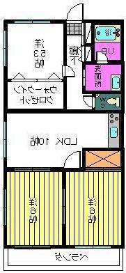 グリーンライズ大野原(3LDK/1階)の間取り写真