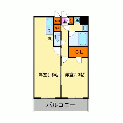 プレサンス名古屋駅前グランヴィル(1LDK/15階)の間取り写真