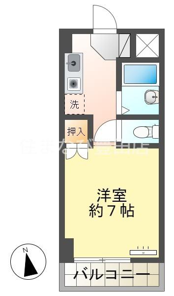 サン・ミヨシ(1K/3階)の間取り写真