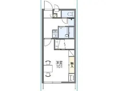 レオパレスガーデンアオキ(1K/1階)の間取り写真