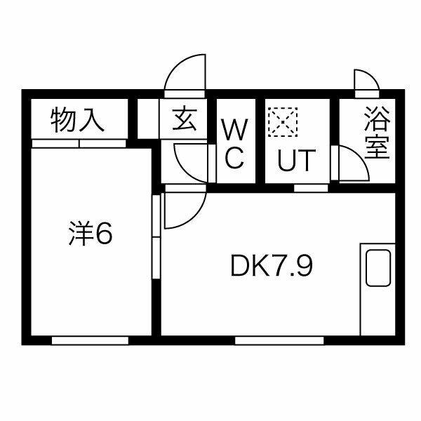 ジュネス大通(1LDK/3階)の間取り写真